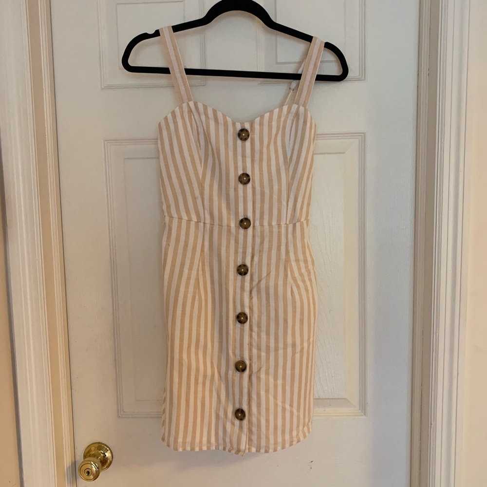 Striped linen Abercrombie & Fitch dress